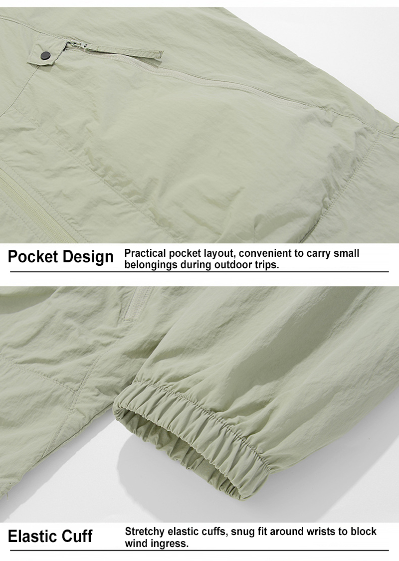 Elastic Cuff & Pocket Detail of Sun Protection Jacket
