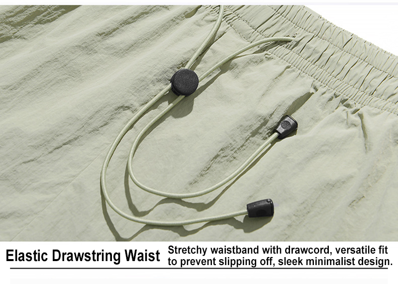 Adjustable Drawstring Waist Detail of Sunscreen Shorts