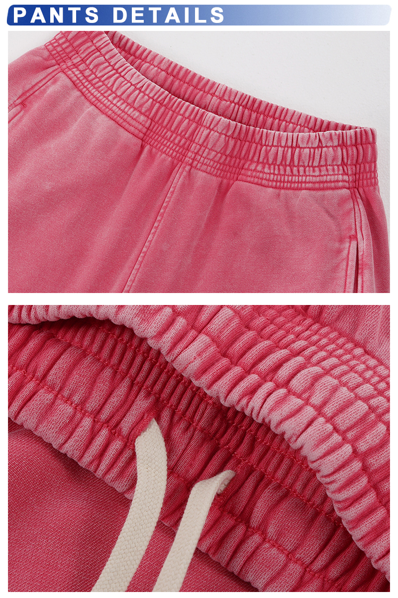 Sweatpants elastic waist detail close-up
