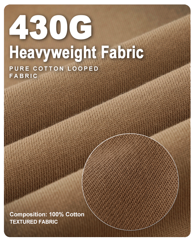 430G heavyweight 100% cotton loop fabric close-up