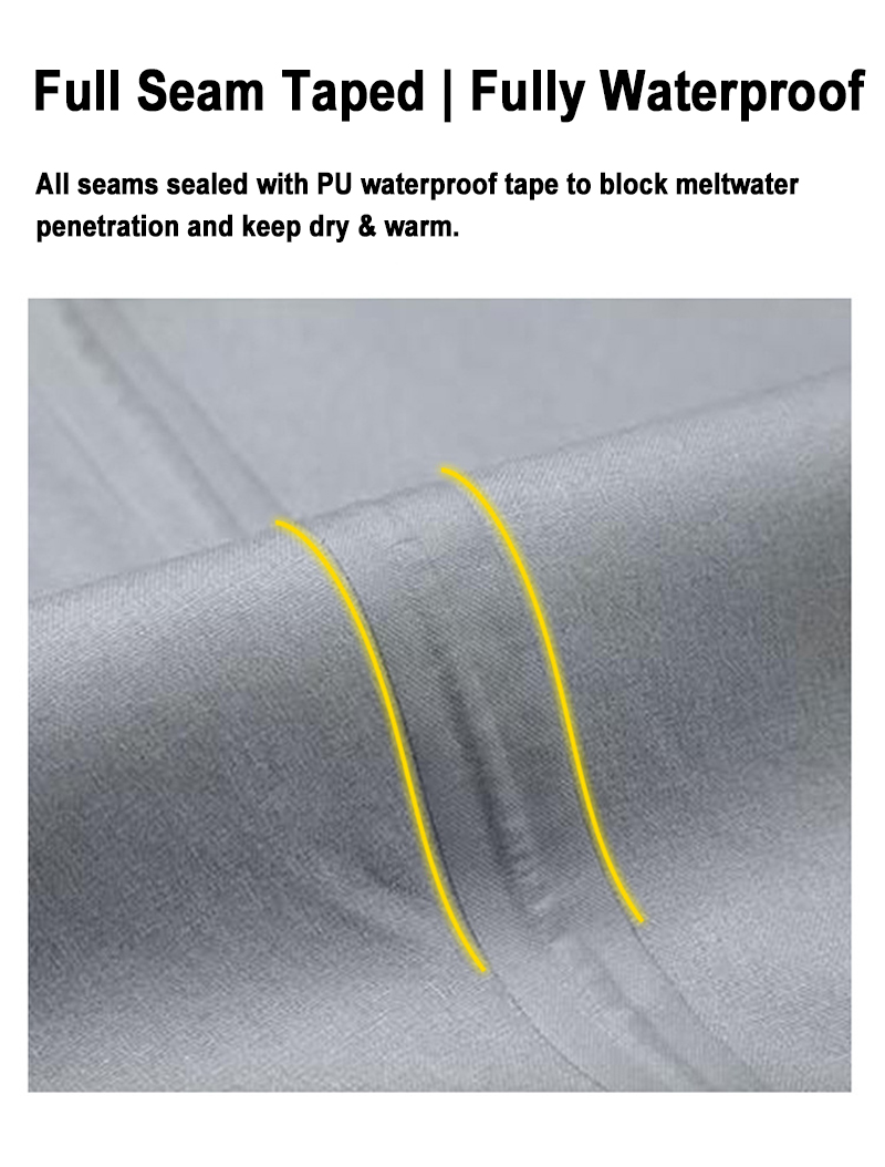 Waterproof Ski Suit Fabric Close-up Detail