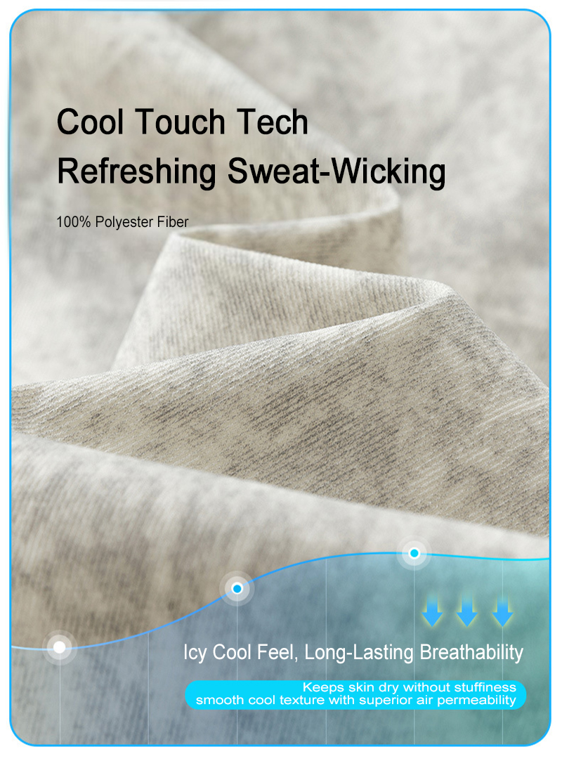 Cool Touch Sweat Wicking Ice Feel Fabric Feature