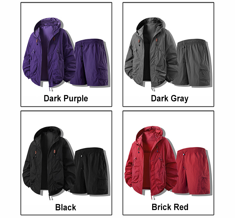 Dark Purple, Dark Gray, Black, Brick Red Color Set Display