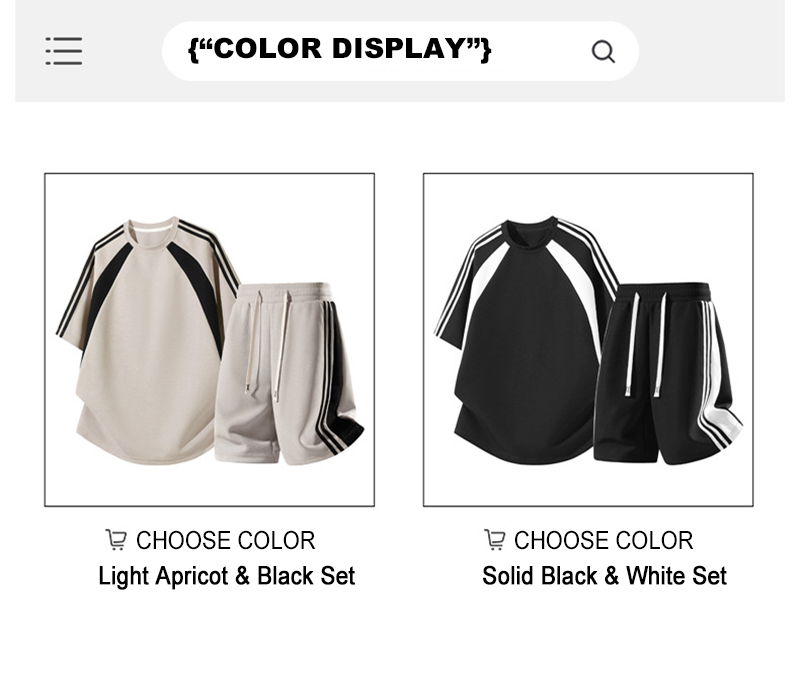 Two Color Options Sports Tracksuit Set